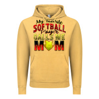 Vintage Mustard my favorite softball player calls me mom Vintage Hoodie - Zillion Design Studio