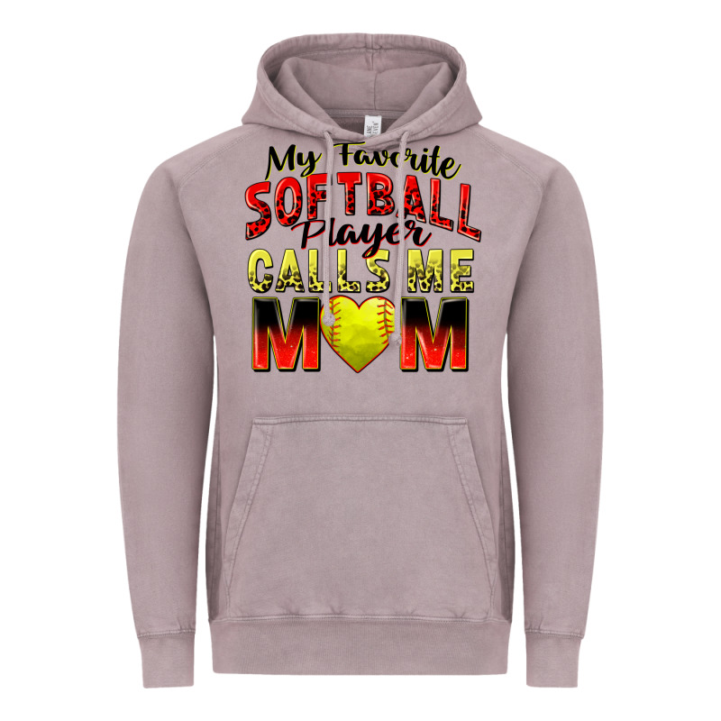 My Favorite Softball Player Calls Me Mom Vintage Hoodie by Zillion Design Studio | Teevron
