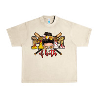 Sandshell mom of both baseball and softball messy bun Urban Heavy Tee - Zillion Design Studio