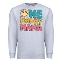 Heather Grey one happy mama Premium Sweatshirt - MaliasSmallBusiness