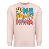 Pale Pink one happy mama Premium Sweatshirt - MaliasSmallBusiness