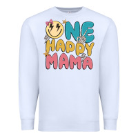 White one happy mama Premium Sweatshirt - MaliasSmallBusiness