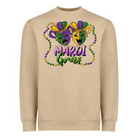 Mushroom mardi gras mask and beads Heavyweight Sweatshirt - RanaPortraitStore