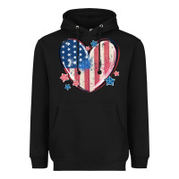 Black usa heart Heavyweight Hoodie - MaliasSmallBusiness