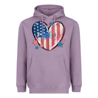 Lavender usa heart Heavyweight Hoodie - MaliasSmallBusiness
