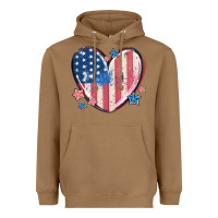 Toasted Coconut usa heart Heavyweight Hoodie - MaliasSmallBusiness