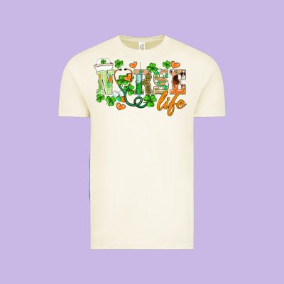 St.patricks Nurse Life Vintage Tee Designed By Barkaloodesign