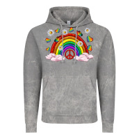 Cloud Rock pride rainbow with daisy and butterfly Vintage Hoodie - texasbilliewilder