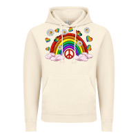 Vintage Artic pride rainbow with daisy and butterfly Vintage Hoodie - texasbilliewilder