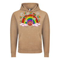 Vintage Coffee pride rainbow with daisy and butterfly Vintage Hoodie - texasbilliewilder