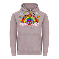 Vintage Zinc pride rainbow with daisy and butterfly Vintage Hoodie - texasbilliewilder