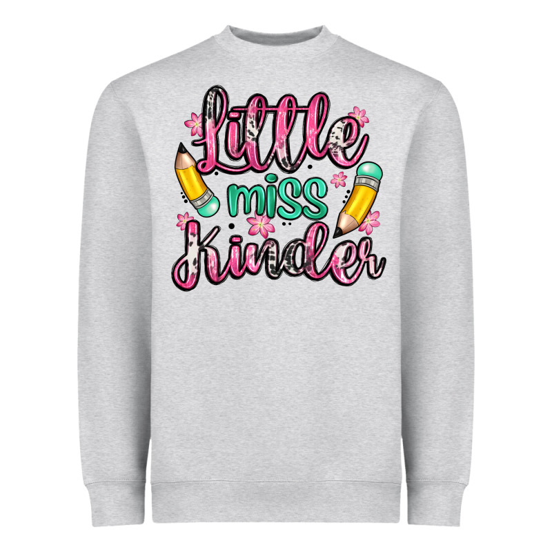 Little Miss Kindergarten Heavyweight Sweatshirt by Zillion Design Studio | Teevron