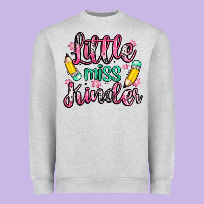 Little Miss Kindergarten Heavyweight Sweatshirt Designed By Zillion Design Studio
