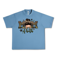 Pebble Blue mom of both boys messy bun Urban Heavy Tee - Zillion Design Studio