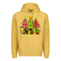 Antique Gold Christmas With Tennis Trees Premium Hoodie - BundleAndBundleShop
