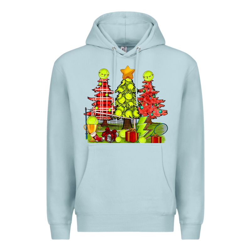 Christmas With Tennis Trees Premium Hoodie by BundleAndBundleShop | Teevron