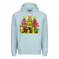 Blue Mist Christmas With Tennis Trees Premium Hoodie - BundleAndBundleShop
