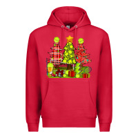 Cardinal Christmas With Tennis Trees Premium Hoodie - BundleAndBundleShop