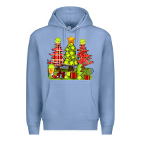 Colony Blue Christmas With Tennis Trees Premium Hoodie - BundleAndBundleShop