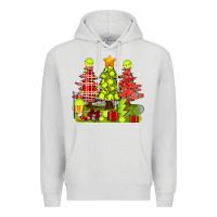 Dove Grey Christmas With Tennis Trees Premium Hoodie - BundleAndBundleShop