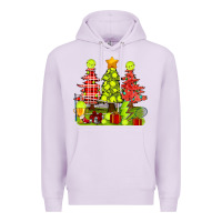 Lilac Christmas With Tennis Trees Premium Hoodie - BundleAndBundleShop