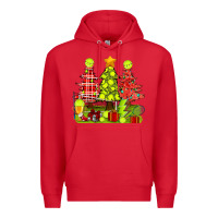 Red Christmas With Tennis Trees Premium Hoodie - BundleAndBundleShop