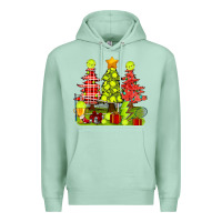 Seafoam Christmas With Tennis Trees Premium Hoodie - BundleAndBundleShop