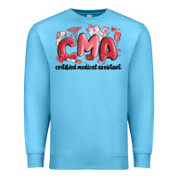 Ocean Blue valentines day cma Premium Sweatshirt - MaliasSmallBusiness
