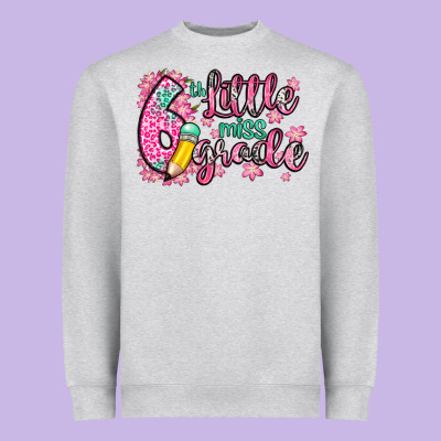 Little Miss 6th Grade Heavyweight Sweatshirt Designed By Zillion Design Studio