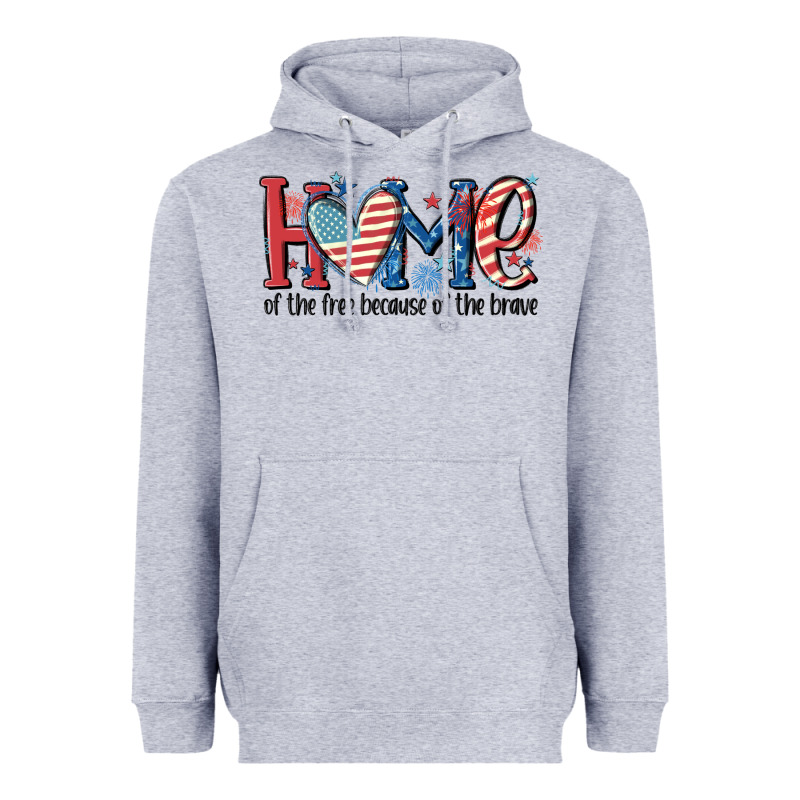 Home Of The Free Because Of The Brave Heavyweight Hoodie by MaliasSmallBusiness | Teevron