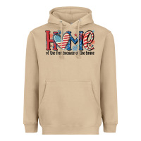 Mushroom home of the free because of the brave Heavyweight Hoodie - MaliasSmallBusiness