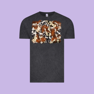Cowhide Background Vintage Tee Designed By Zillion Design Studio