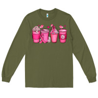 Army Green breast cancer coffee cups Long Sleeve Tee - JahusDesignShop