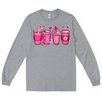 Heather Grey breast cancer coffee cups Long Sleeve Tee - JahusDesignShop
