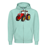 Seafoam western farm tractor red Zipper Hoodie - Artiststas