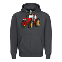 Smoke western farm tractor red Zipper Hoodie - Artiststas
