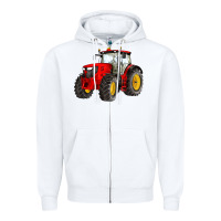 White western farm tractor red Zipper Hoodie - Artiststas