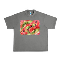 Tornado watermelon strawberry kiwi background Urban Heavy Tee - BarkalooDesign