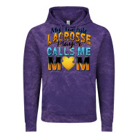 Cloud Purple my favorite lacrosse player calls me mom Vintage Hoodie - Zillion Design Studio