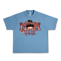 Pebble Blue mom of both messy bun Urban Heavy Tee - Zillion Design Studio