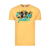 Vintage Mustard cow junkie Vintage Tee - Zillion Design Studio