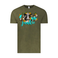Vintage Olive cow junkie Vintage Tee - Zillion Design Studio
