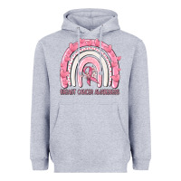Heather Grey breast cancer  awareness rainbow Heavyweight Hoodie - MaliasSmallBusiness