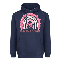 Navy breast cancer  awareness rainbow Heavyweight Hoodie - MaliasSmallBusiness