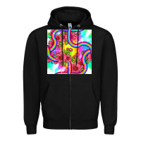 Black tie dye floral seamless pattern Zipper Hoodie - BundleAndBundleShop