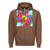 Chestnut tie dye floral seamless pattern Zipper Hoodie - BundleAndBundleShop