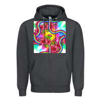 Smoke tie dye floral seamless pattern Zipper Hoodie - BundleAndBundleShop