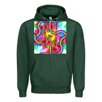Sports Green tie dye floral seamless pattern Zipper Hoodie - BundleAndBundleShop