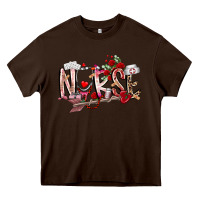 Chocolate Brown nurse valentines day Heavy Core Tee - RacoonDesign
