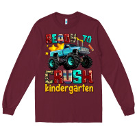 Burgundy ready to school crush kindergarten Long Sleeve Tee - AdoDesignShop